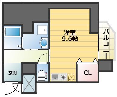 KITANNO FLATS プラス(ワンルーム/5階)の間取り写真