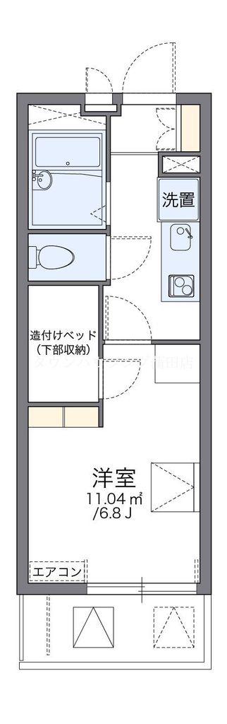 レオパレスアルメリア(1K/2階)の間取り写真