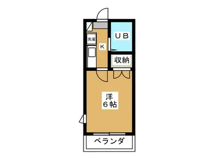 サンシャイン玉川(ワンルーム/1階)の間取り写真