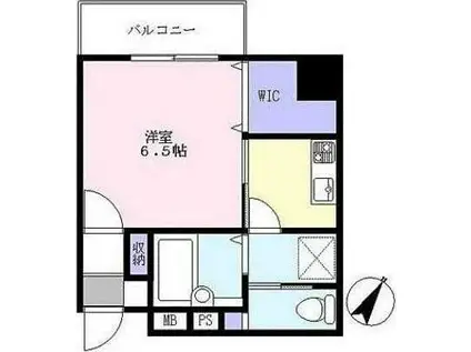 アルカンシェル新横浜(1K/4階)の間取り写真