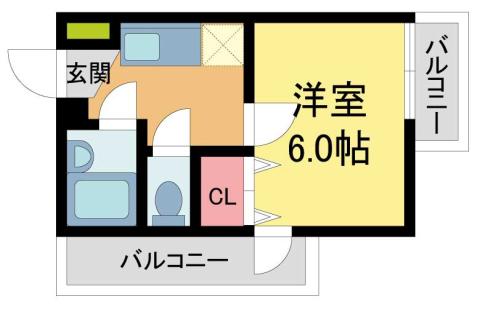 ステラハウス6(1K/2階)の間取り写真