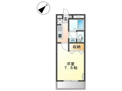 レスポワール(1K/1階)の間取り写真