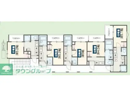 MELDIA南浦和IV(1K/1階)の間取り写真