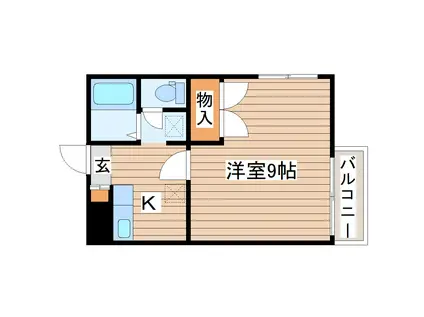 STAYニュータイプビル(1K/1階)の間取り写真