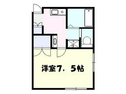 ワイケークラウン(1K/1階)の間取り写真