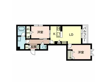 NTMAISONII(2LDK/2階)の間取り写真