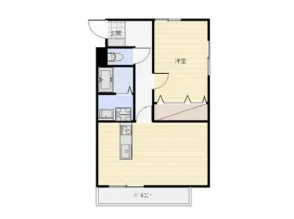 アモリールII(1LDK/3階)の間取り写真