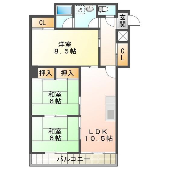 メゾン・ヴァンベール(3LDK/8階)の間取り写真