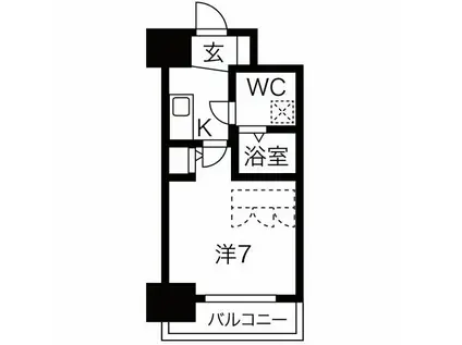 アドバンス心斎橋ラシュレ(1K/5階)の間取り写真