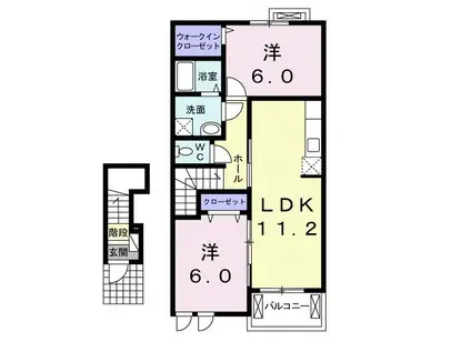 セイバリーレジデンス(2LDK/2階)の間取り写真
