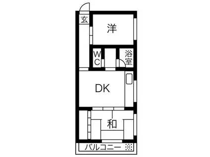 灘サンシャイン(2DK/2階)の間取り写真