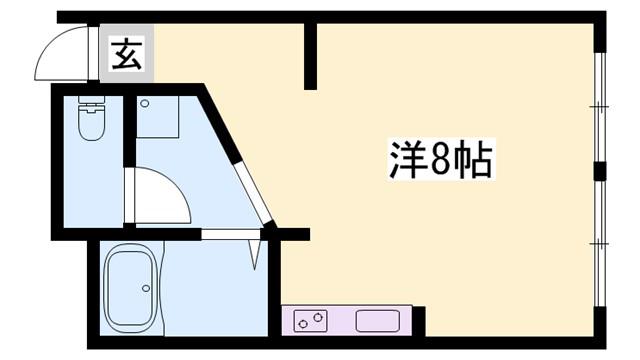 アウトリバーマンション(ワンルーム/4階)の間取り写真