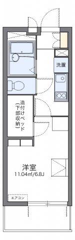 レオパレス瓦町(1K/3階)の間取り写真