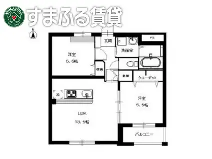 OIKOS ORO (2LDK/3階)の間取り写真