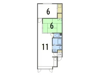 パンズィー・ナイン(2LDK/2階)の間取り写真