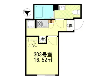 リバティー戸越公園(1K/3階)の間取り写真