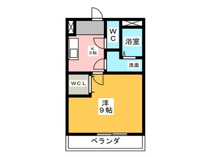 オールウェイズ(1K/3階)の間取り写真