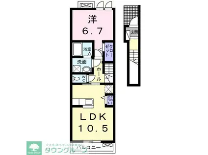 エル・クラシコ(1LDK/2階)の間取り写真