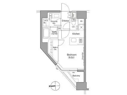 ザ・パークハビオ根岸三丁目(ワンルーム/5階)の間取り写真