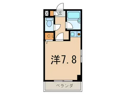 豊伸ビル(ワンルーム/2階)の間取り写真