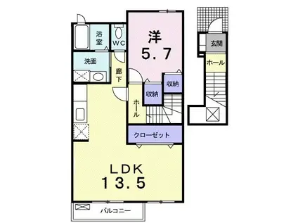 カーサ920(1LDK/2階)の間取り写真