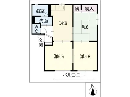 ジュビレオ 壱番館(3DK/1階)の間取り写真