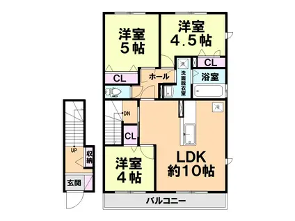 レトア英彦さん(3LDK/2階)の間取り写真
