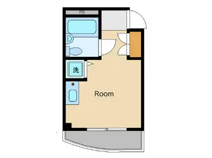 奥村マンション(ワンルーム/4階)の間取り写真