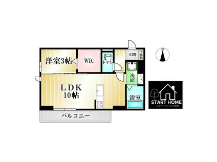 エル・ソル南庄町(1LDK/1階)の間取り写真