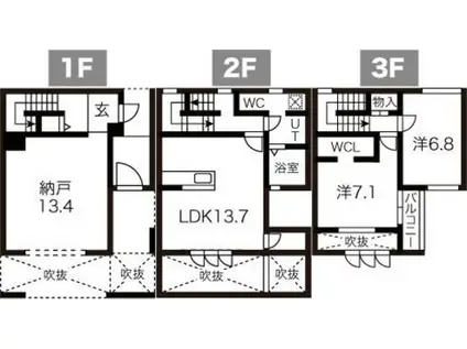 LIENTEII(2LDK/1階)の間取り写真