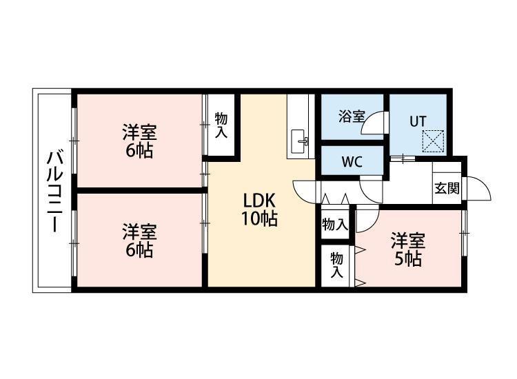 シティプラザ浜松(3LDK/3階)の間取り写真