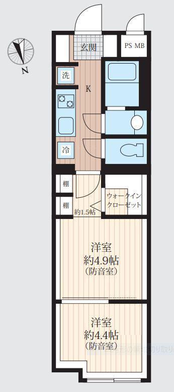 KONOMI NARIMASU BASE(2K/2階)の間取り写真
