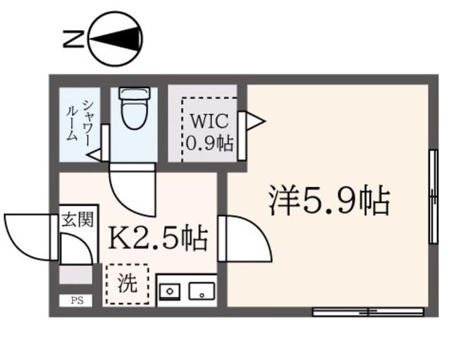 けやきハイム(1K/1階)の間取り写真