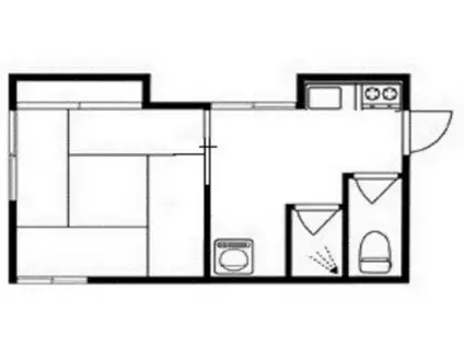 シャトー南台(1K/2階)の間取り写真