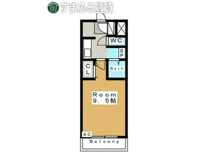 A・CITY牛田(1K/2階)の間取り写真