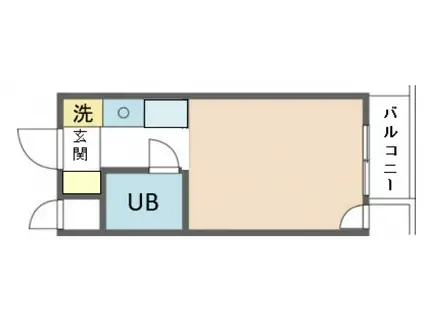 国立ロイヤルパート1(ワンルーム/1階)の間取り写真