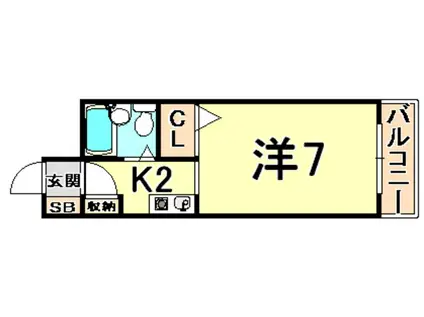 メルベールマウンテンヴィレッジ(ワンルーム/3階)の間取り写真