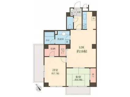 メゾン デュ ソレイ(2LDK/5階)の間取り写真