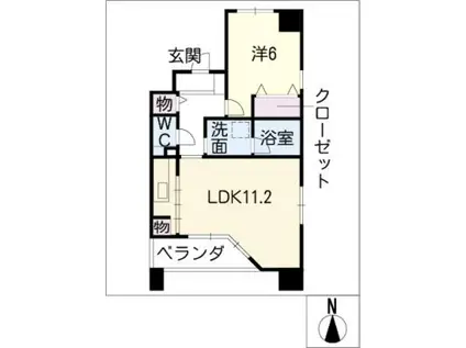 INCROCCI(1LDK/5階)の間取り写真