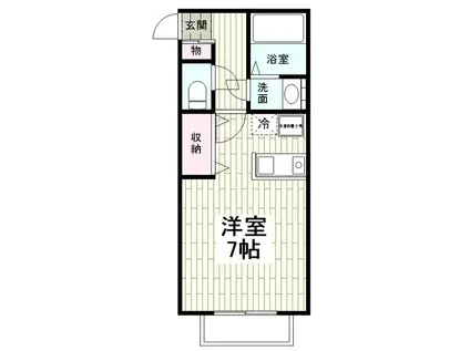 CURRENTS湘南(1K/2階)の間取り写真