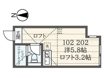 メゾン・コート川崎小田(ワンルーム/1階)の間取り写真