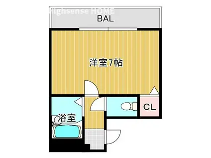 ラフォーレ京橋(1K/2階)の間取り写真