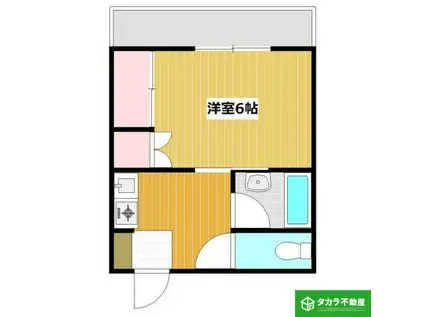 ビューハイム勢家(1K/1階)の間取り写真