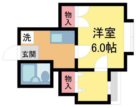 ベル今津(2K/2階)の間取り写真