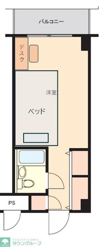 CASA DE TODOS 鴻巣(ワンルーム/3階)の間取り写真