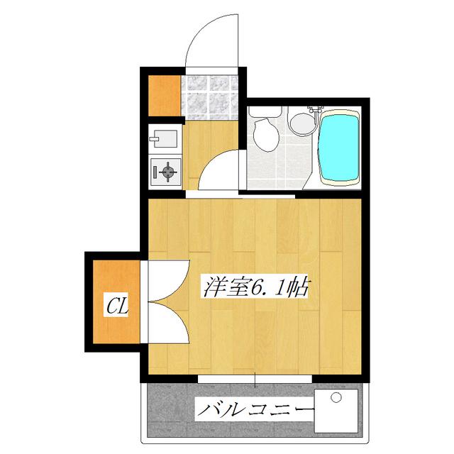 フジマツ第5ビル(1K/4階)の間取り写真