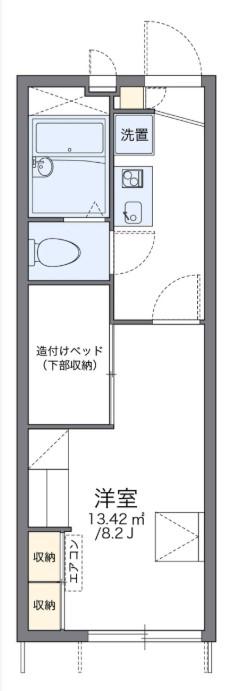 レオパレスチャンティック曽根(1K/1階)の間取り写真