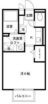 メルベーユ箕面II(1K/1階)の間取り写真