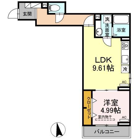 グラナーデ目白御留山(1LDK/2階)の間取り写真