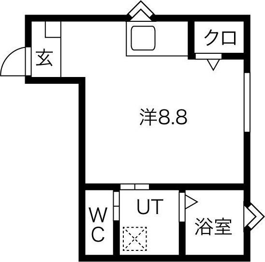 FERIO不二ガ丘(ワンルーム/1階)の間取り写真